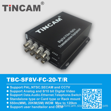 8channels BNC to Fiber Converter (TBC-SF-8V)